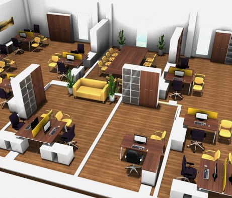 Планировка офисных помещений и расстановка мебели