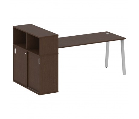Стол письменный на А-образном м/к с опорным шкафом-купе 221x112x109,8 Metal System