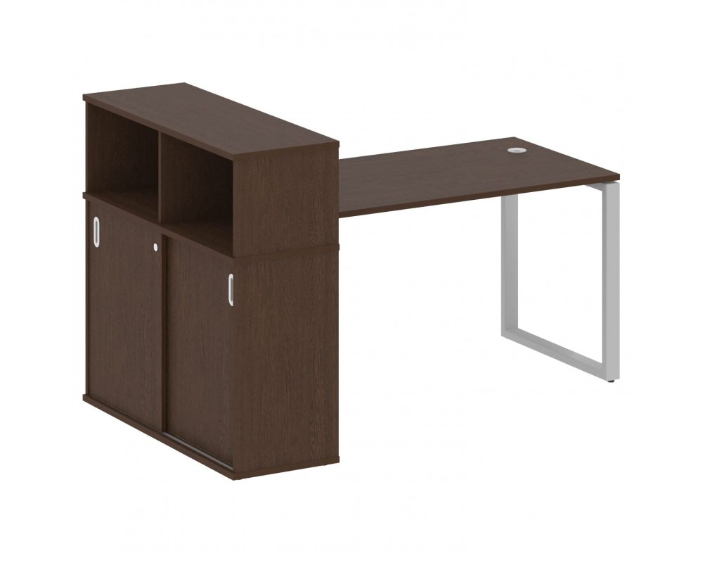 Стол письменный на О-образном м/к с опорным шкафом-купе 181x112x109,8 Metal System