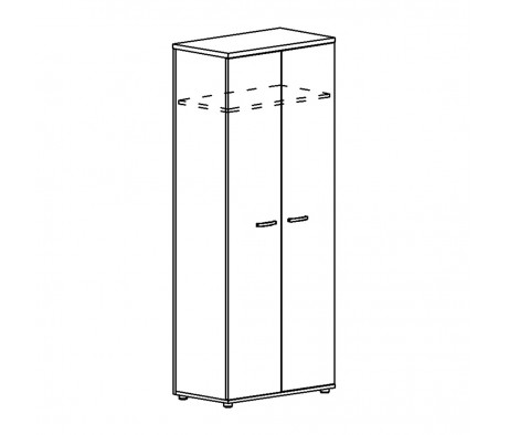 Шкаф для одежды (задняя стенка ДСП) A4.PRO