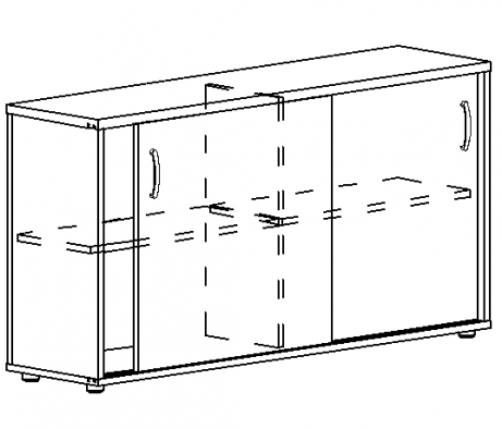 Шкаф-купе низкий (для 2-х столов 70) Albero