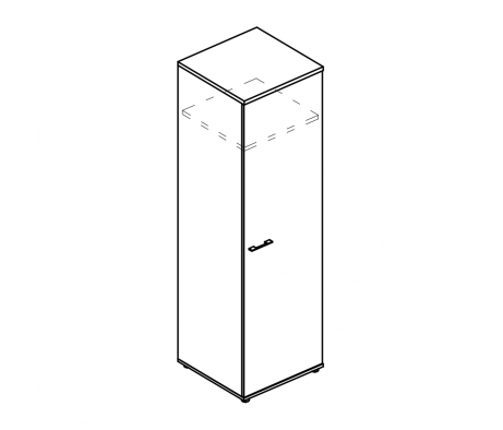 Шкаф для одежды глубокий узкий (топ ДСП) Alta