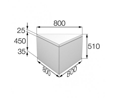 Стол треугольный Or-pt венге Оригами MVK