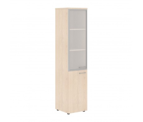 Шкаф колонка комбинированая с дверьми в алюминиевой рамке и топом Xten