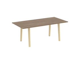 Стол переговорный, опоры - массив дерева 198x98x75 Оникс Вуд Директ / Onix Wood Direct images