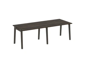 Стол переговорный (2 столешницы), опоры - массив дерева 236x98x75 Оникс Вуд / Onix Wood images