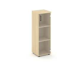 Шкаф средний узкий правый прозр. стекло 400x400x1203 зад. стенка HDF Стайл Проджект / Style Project images