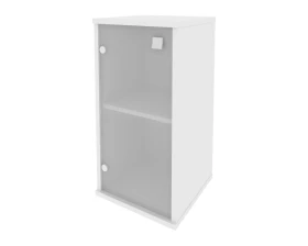 Шкаф низкий узкий 1 низкая дверь стекло левый 412x410x828 Стайл Систем / Style System images