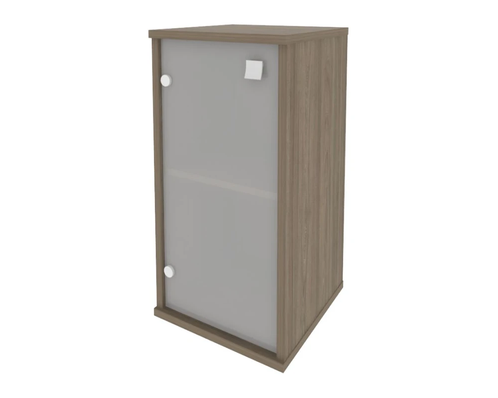 Шкаф низкий узкий 1 низкая дверь стекло левый 412x410x828 Стайл Систем / Style System